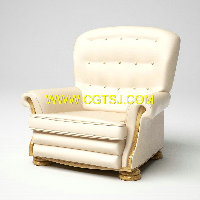 Archmode.05沙发椅子模型（白模）的图片14