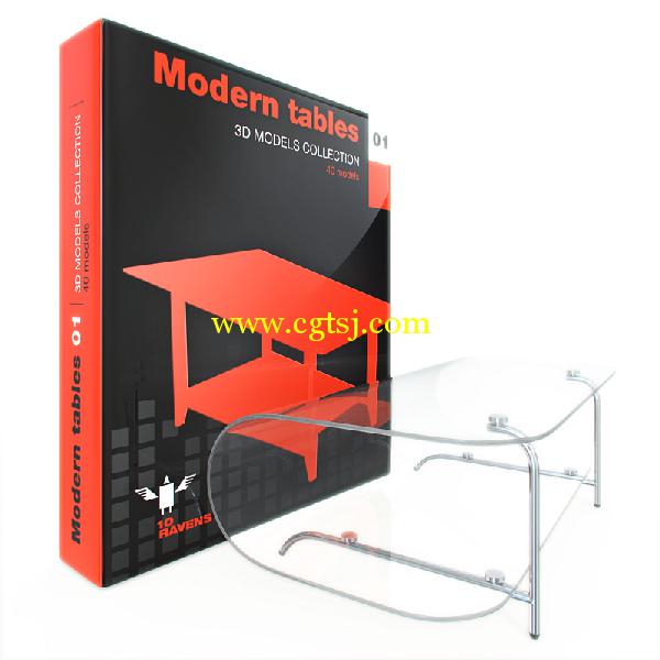 现代化桌子设计3D模型合辑的图片1