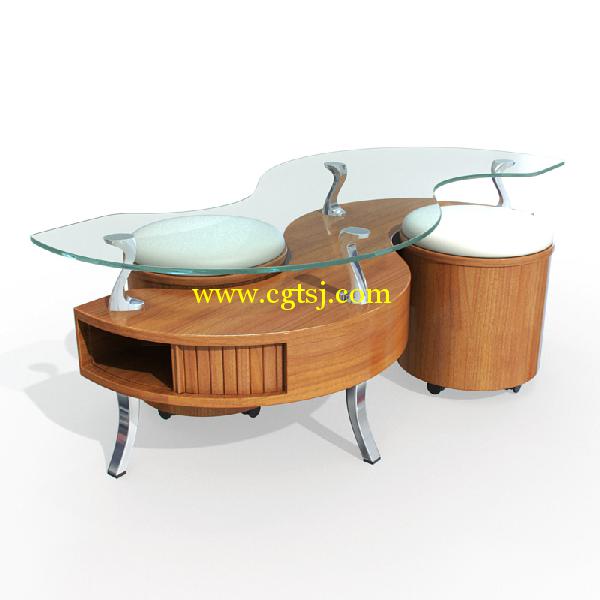 现代化桌子设计3D模型合辑的图片9