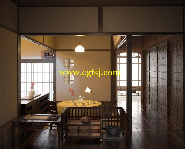 亚洲风格室内场景3D模型合辑的图片19