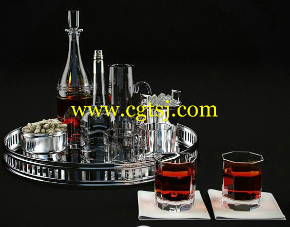 餐具酒杯3D模型的图片1