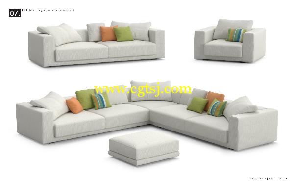 沙发与座椅3D模型合辑的图片3