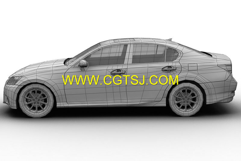 雷克萨斯GS350轿车3D模型的图片6