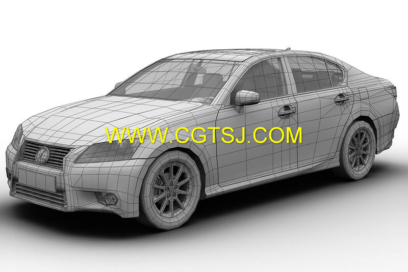 雷克萨斯GS350轿车3D模型的图片7