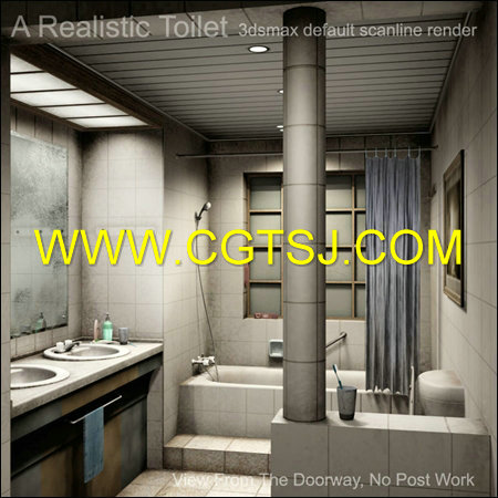 卫生间洗手间厕所高精3D模型的图片1
