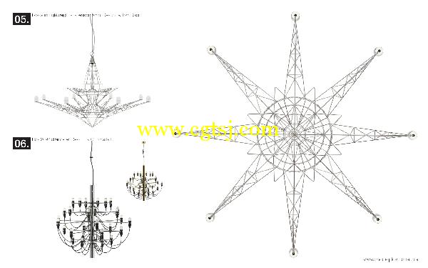 现代灯具设计3D模型合辑的图片3