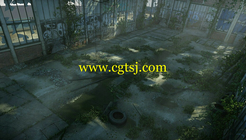 DAZ3D被遗弃的城市科幻场景3D模型的图片1