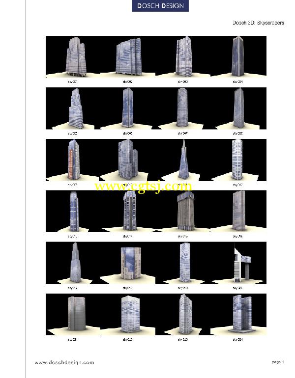 高层摩天大楼3D模型合辑的图片1