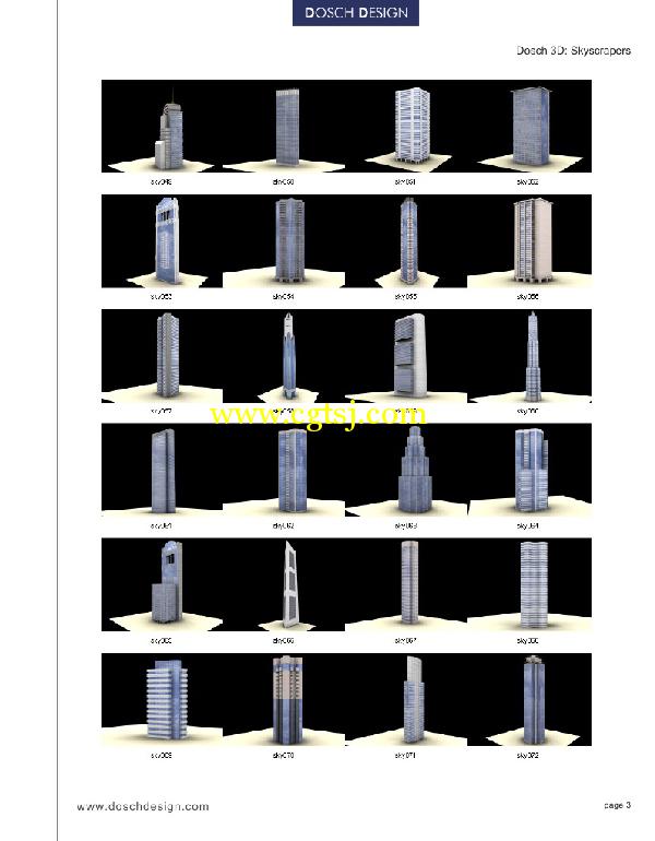 高层摩天大楼3D模型合辑的图片3