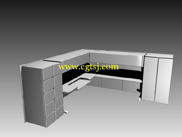 3D室内模型库(办公桌103套)的图片9