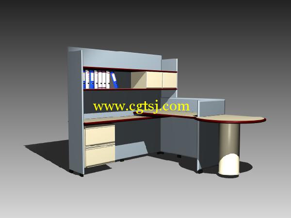 3D室内模型库(办公桌103套)的图片25