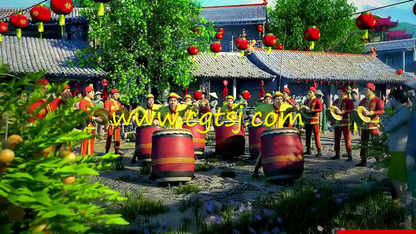 2016猴年通用春节联欢晚会LED背景视频素材的图片2