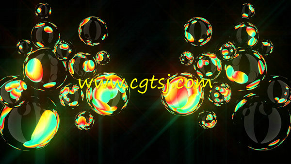 动感时尚彩色小球舞动LED背景视频的图片1