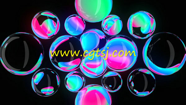 动感时尚彩色小球舞动LED背景视频的图片2