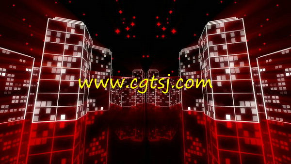 动感舞蹈3D线条城市LED大屏幕背景慢摇DJ酒吧视频素材的图片2