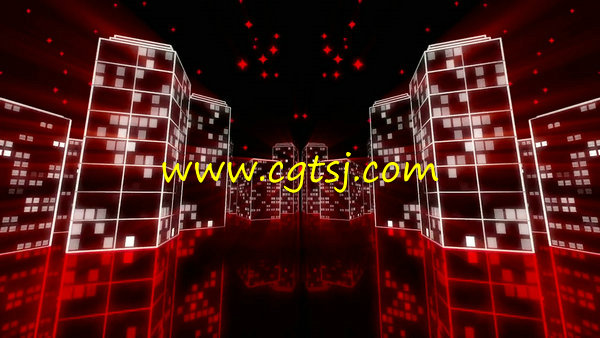动感舞蹈3D线条城市LED大屏幕背景慢摇DJ酒吧视频素材的图片2