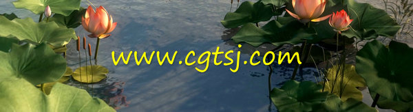 宽屏荷花3D水墨金鱼鲤鱼 荷塘风景中国风LED背景视频素材的图片1