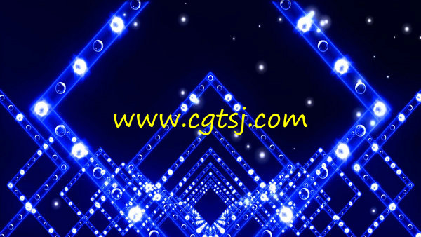 蓝色动感绚丽灯光晚会酒吧演艺舞台LED大屏幕背景视频素材的图片2