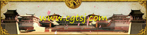 盛世皇宫宫廷大唐宫殿中国风贵妃醉酒戏曲LED大屏视频素材的图片2