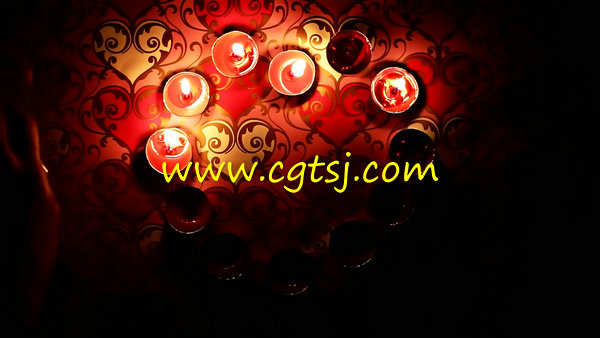 8组爱心蜡烛婚庆情人节高清晚会LED背景视频素材的图片2