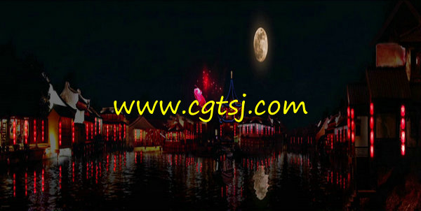 秦淮表演琵琶曲小夜曲舞台LED背景视频素材的图片1