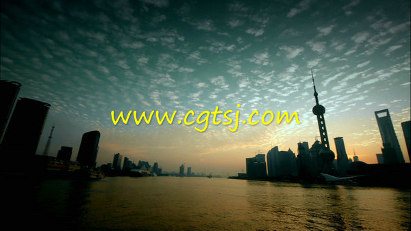 上海东方明珠塔的黎明拂晓日出上海的早晨高清视频素材的图片1