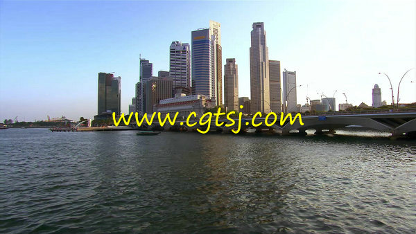 城市江面高清实拍视频素材的图片1