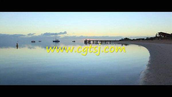 沙滩海水蓝天白云高清视频实拍素材的图片4