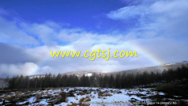 星空下的雪山时间流逝延时摄影实拍视频素材 720P的图片4