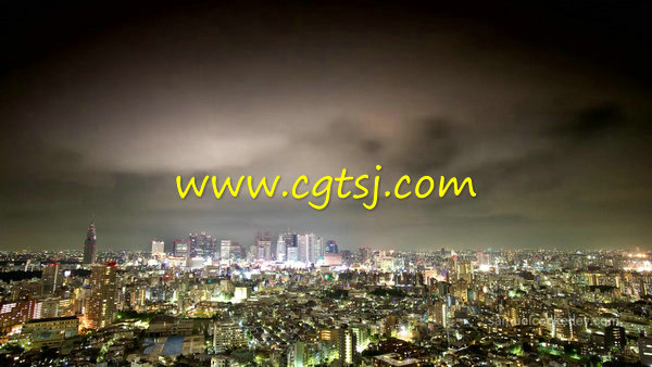 延时摄影东京新宿的夜景高清实拍视频素材的图片1