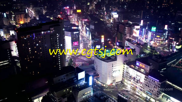 延时摄影东京新宿的夜景高清实拍视频素材的图片2