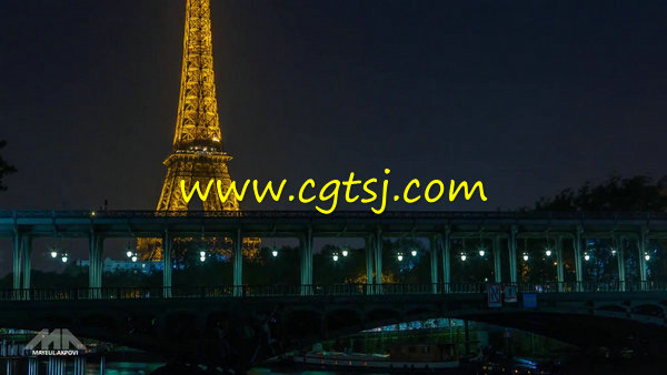 运动中的巴黎延时摄影高清实拍视频素材 1080P的图片4