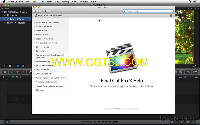 Final Cut Pro X 10基础入门训练视频教程的图片2
