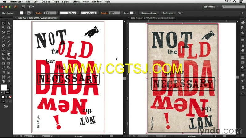 Illustrator复古海报艺术设计训练视频教程的图片4