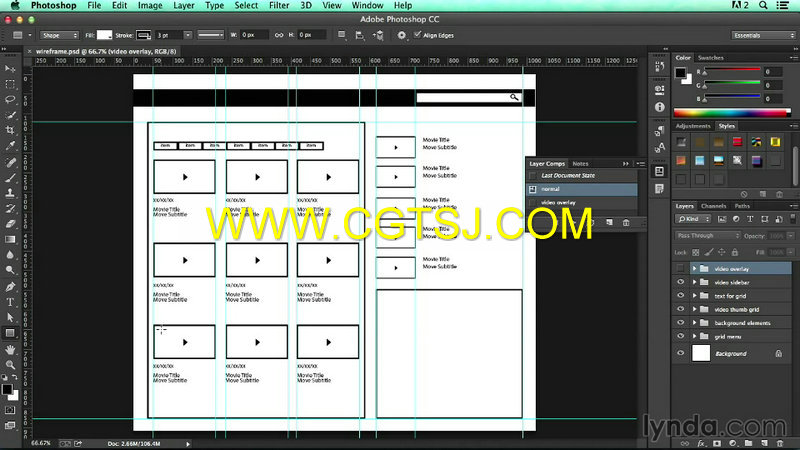 Photoshop中UX设计工具训练视频教程的图片3