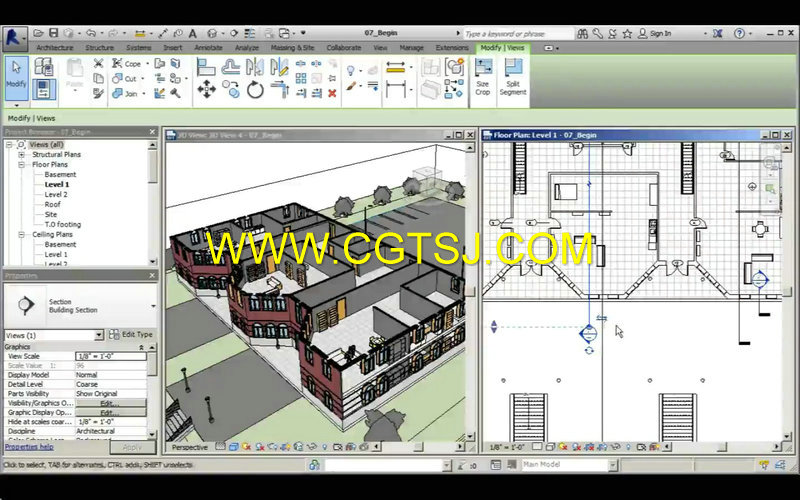Revit建筑剖析图设计训练视频教程的图片1