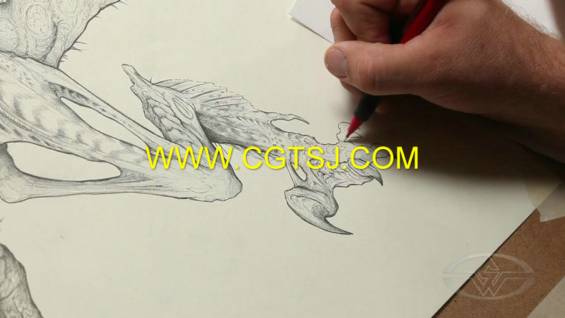 怪兽素描绘画技法视频教程的图片3