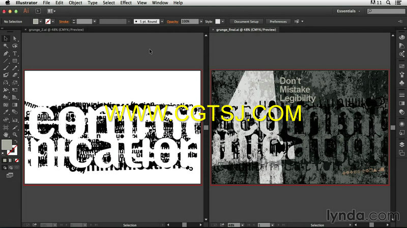 Illustrator混合文字复古海报设计视频教程的图片3