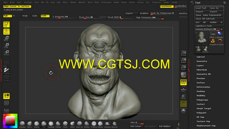 ZBrush整体工作流程训练视频教程的图片3