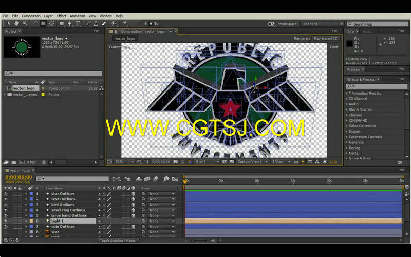 AE制作三维Logo标志演绎动画视频教程的图片1