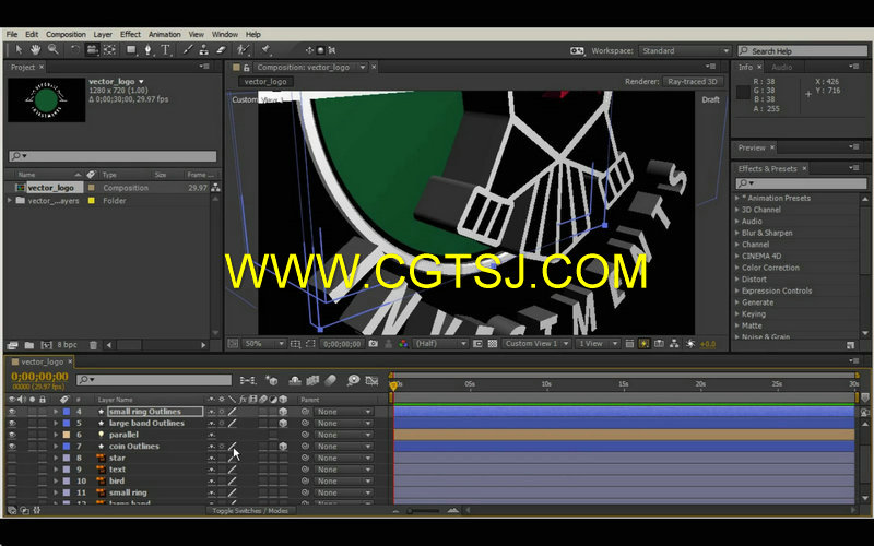 AE制作三维Logo标志演绎动画视频教程的图片3