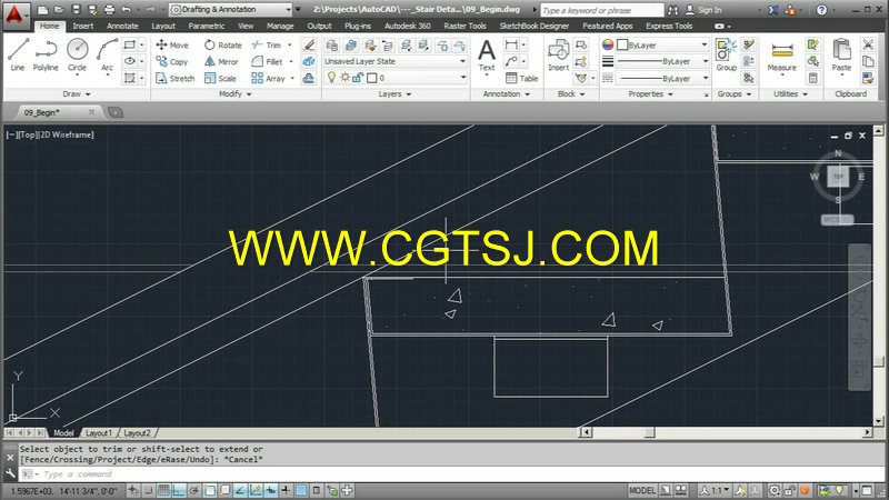 AutoCAD建筑楼体细节设计训练视频教程的图片6