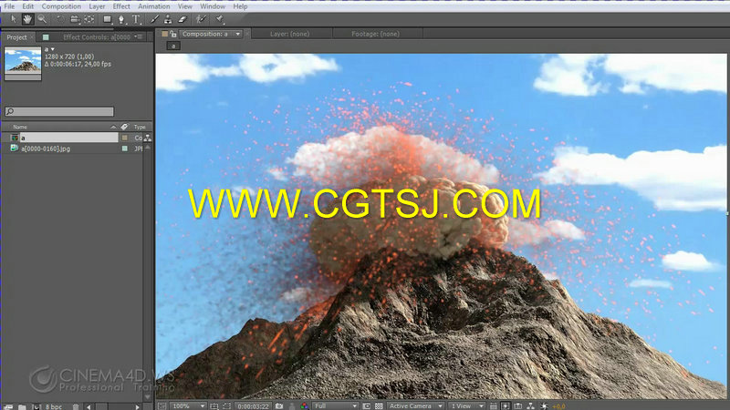 C4D火山爆发特效视频教程的图片1