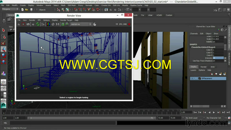 Maya室内设计渲染训练视频教程的图片3