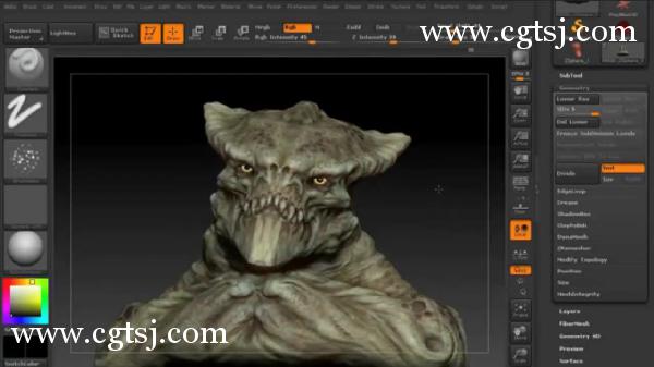 ZBrush角色概念设计训练视频教程的图片3