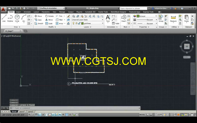 AutoCAD图纸网格布局训练视频教程的图片5