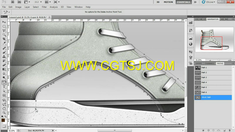 Photoshop鞋类工业设计训练视频教程的图片3