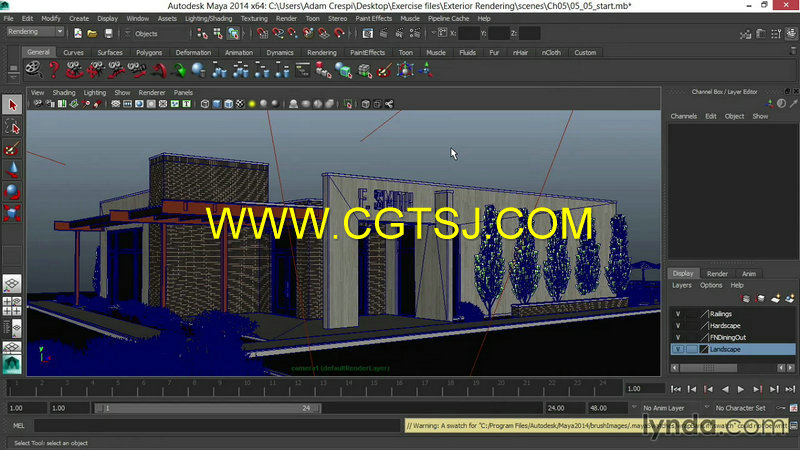 Maya建筑外观渲染训练视频教程的图片3