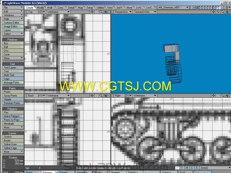 Lightwave坦克超详细建模动画视频教程的图片4