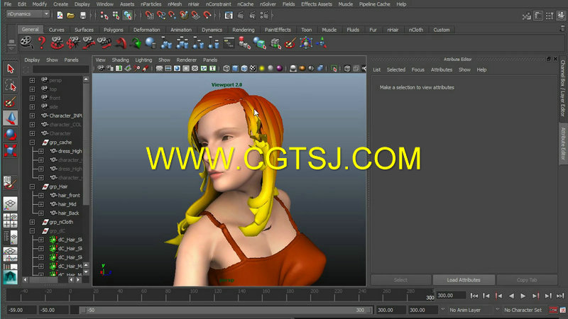 Maya头发模拟动画制作训练视频教程的图片2